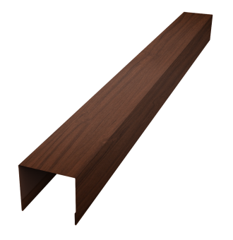 картинка Стойка боковая крепежная для забора жалюзи Palermo 0,45 Print Elite Choco Wood TwinColor (2м) Центр Кровли