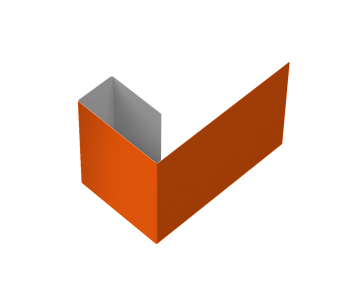 картинка Финишный профиль фибросайдинга 0,45 PE с пленкой RAL 2004 оранжевый (3м) Центр Кровли