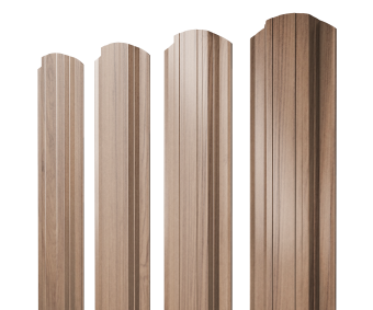 картинка Штакетник Прямоугольный фигурный 0,45 Print Elite Honey Wood TwinColor Центр Кровли