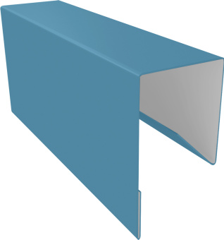 картинка Планка П-образная заборная 17 Grand Line 0,45 Drap ТХ RAL 5024 пастельно-синий (2м) Центр Кровли