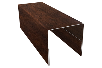 картинка Планка П-образная заборная 20 0,45 Print-Double Premium Cherry Wood Dark F (2м) Центр Кровли