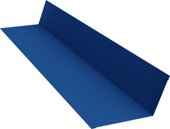 картинка Планка примыкания 90х140 Grand Line 0,5 Сатин с пленкой RAL 5005 сигнальный синий (2м) Центр Кровли