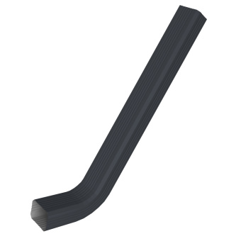 картинка Труба гофрированная Vortex Lite 76х102х1000мм с коленом PE RAL 7024 мокрый асфальт Центр Кровли