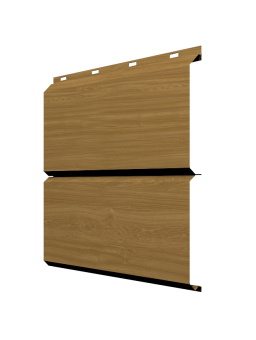 картинка Софит ЭкоБрус new без перфорации 0,45 Print Elite с пленкой Honey Wood TwinColor Центр Кровли