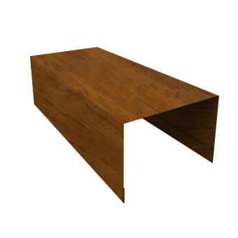 картинка Крышка для забора из сайдинга ЭкоБрус 0,45 Print-double Elite Golden Wood (3м) Центр Кровли