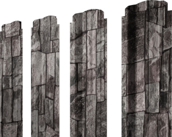 фото Штакетник П-образный B фигурный Grand Line 0,45 Print Elite Fine Stone TwinColor Центр Кровли картинка Штакетник П-образный B фигурный Grand Line 0,45 Print Elite Fine Stone TwinColor Центр Кровли