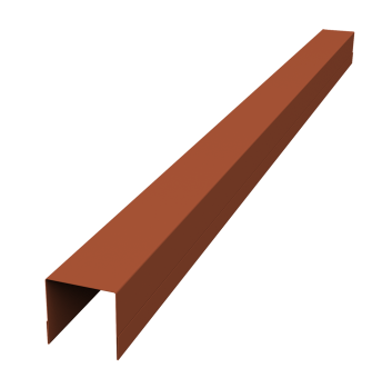 картинка Планка вертикальная обратная для забора жалюзи Palermo 0,5 Velur X RAL 8004 терракота (3м) Центр Кровли