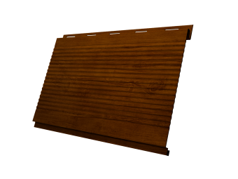 картинка Софит Вертикаль 0,2 Grand Line gofr 0,45 Print-Double Premium с пленкой Golden Wood Intense F Центр Кровли
