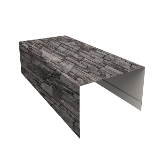 картинка Крышка для забора из сайдинга (Блок-хаус new) 0,45 Print Elite Fine Stone TwinColor (2,5м) Центр Кровли