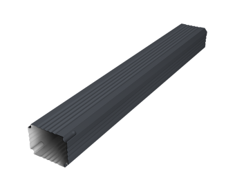 фото Труба гофрированная Vortex Lite 76х102х2000мм PE RAL 7024 мокрый асфальт Центр Кровли картинка Труба гофрированная Vortex Lite 76х102х2000мм PE RAL 7024 мокрый асфальт Центр Кровли