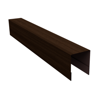 фото Планка боковая для забора из сайдинга (Квадро брус, Вертикаль) 0,45 Print Elite Coffee Wood TwinColor (3м) Центр Кровли картинка Планка боковая для забора из сайдинга (Квадро брус, Вертикаль) 0,45 Print Elite Coffee Wood TwinColor (3м) Центр Кровли