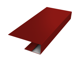 картинка J-Профиль 12мм 0,5 Satin с пленкой RAL 3011 коричнево-красный (2м) Центр Кровли