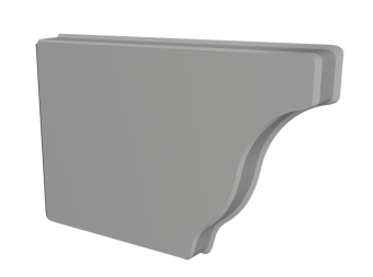 картинка Заглушка желоба левая Vortex Lite 130мм RAL 9006 бело-алюминиевый Центр Кровли