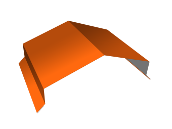 фото Парапетная крышка угольная 200мм 0,45 PE с пленкой RAL 2004 оранжевый (3м) Центр Кровли картинка Парапетная крышка угольная 200мм 0,45 PE с пленкой RAL 2004 оранжевый (3м) Центр Кровли