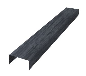 картинка Крышка забора для горизонтального монтажа штакетника 0,45 Print Premium Grey Wood TwinColor (2м) Центр Кровли