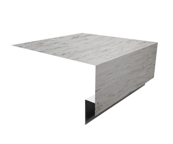 картинка Планка околооконная сложная 200х75х18 (j-фаска) 0,45 Print Elite Snow Wood TwinColor (3м) Центр Кровли