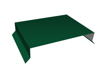 картинка Парапетная крышка прямая 250мм 0,5 Satin Matt TX RAL 6005 зеленый мох (2,5м) Центр Кровли