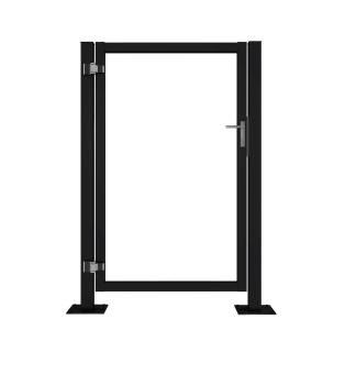 фото Калитка Жалюзи Puma Lock 1,68х1 RAL 9005 без заполнения тип А Центр Кровли картинка Калитка Жалюзи Puma Lock 1,68х1 RAL 9005 без заполнения тип А Центр Кровли