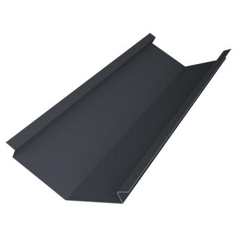 картинка Планка ендовы нижней для композитной черепицы 140х140 0,5 Satin Matt TX RAL 7024 мокрый асфальт (3м) Центр Кровли