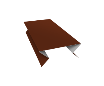 картинка Планка угла внешнего составная нижняя 0,5 Satin с пленкой RAL 3009 оксидно-красный (2м) Центр Кровли