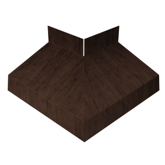 картинка Угол отлива внешний 50 0,45 Print-Double Premium с пленкой Antique Wood Центр Кровли