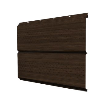 картинка Софит ЭкоБрус new c перфорацией 0,45 Print Elite Coffee Wood TwinColor Центр Кровли