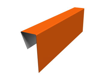 картинка Планка приемная оконная фибросайдинга 0,45 PE с пленкой RAL 2004 оранжевый (3м) Центр Кровли