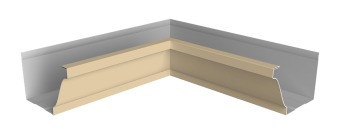 картинка Угол желоба внутренний Vortex Lite 130мм NEW RAL 1014 слоновая кость Центр Кровли