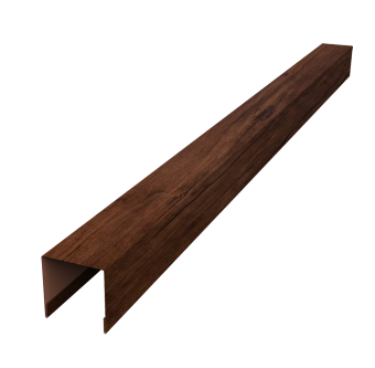 картинка Планка вертикальная лицевая для забора жалюзи Palermo 0,45 Print Premium Cherry Wood Fresh TwinColor (2м) Центр Кровли