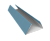 Планка стыковочная составная нижняя 0,45 Drap TX RAL 5024 пастельно-синий (3м) Центр Кровли