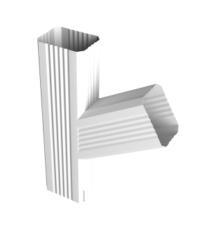 картинка Тройник прямоугольный правый Vortex Lite PE RAL 9003 сигнальный белый Центр Кровли