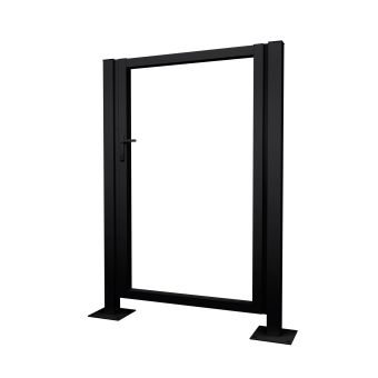картинка Калитка Жалюзи 2,0х1 прямоугольный фланец 230х230 RAL 9005 без заполнения Центр Кровли