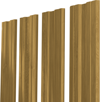 картинка Штакетник Twin XL с прямым резом Grand Line 0,45 Print Elite Honey Wood TwinColor Центр Кровли
