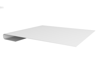 картинка Планка завершающая 0,5 Satin с пленкой RAL 9003 сигнальный белый (3м) Центр Кровли