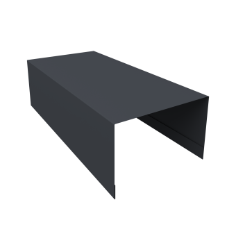 картинка Крышка для забора из сайдинга (Блок-хаус new) 0,45 Drap TwinColor RAL 7024 мокрый асфальт (2,5м) Центр Кровли