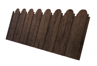 картинка Профнастил C10B фигурный 0,45 Print Elite Antique Wood TwinColor Центр Кровли