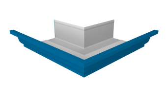 картинка Угол желоба со сварным швом внешний Vortex Project 210мм RAL 5005 сигнальный синий Центр Кровли