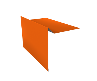 картинка Планка ветровая для мягкой кровли 130х25х100 0,45 PE с пленкой RAL 2004 оранжевый (3м) Центр Кровли