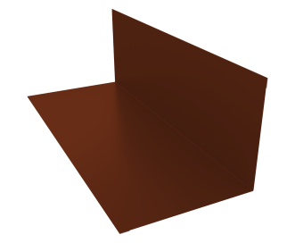 картинка Планка примыкания 130х160мм 0,5 Satin с пленкой RAL 3009 оксидно-красный (2м) Центр Кровли