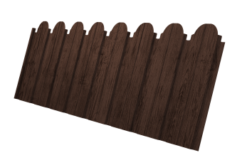 картинка Профнастил С10B фигурный 0,45 Print-Double Premium с пленкой Antique Wood Центр Кровли