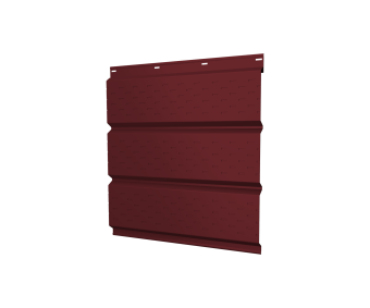 картинка Софит металлический полная перфорация 0,5 Satin с пленкой RAL 3005 красное вино Центр Кровли