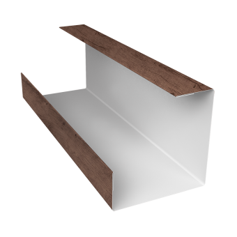 картинка Планка угла внутреннего составная нижняя 0,45 Print Premium Almond Wood Fresh (3м) Центр Кровли