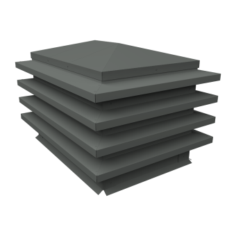 картинка Дымник на трубу елка 1200х900мм 0,45 PE с пленкой RAL 7005 мышино-серый Центр Кровли