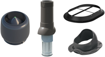 картинка Комплект вентиляции Технониколь Монтеррей 125/160 серый Центр Кровли