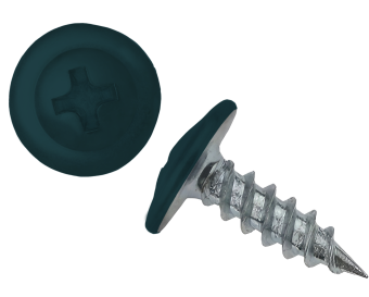 картинка Саморез ПШ 4,2х16 (1000шт) шлиц PH2 RAL 5020 Центр Кровли