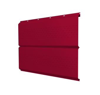 картинка Софит ЭкоБрус new c перфорацией 0,45 PE с пленкой RAL 3003 рубиново-красный Центр Кровли