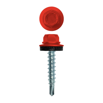 картинка Саморез кровельный 4,8х29 (250шт) сверло №1 RAL 3020 Центр Кровли