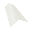 Планка конька фигурного 100x100 0,45 Drap TX RAL 9003 сигнальный белый (3м) Центр Кровли