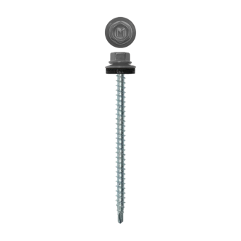 картинка Саморез кровельный Daxmer 4,8х70 (100шт) сверло №1 RAL 7004 Центр Кровли