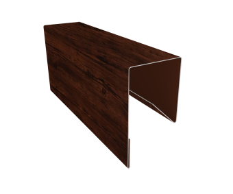 картинка Планка П-образная заборная 17 0,45 Print Elite Cherry Wood TwinColor (3м) Центр Кровли